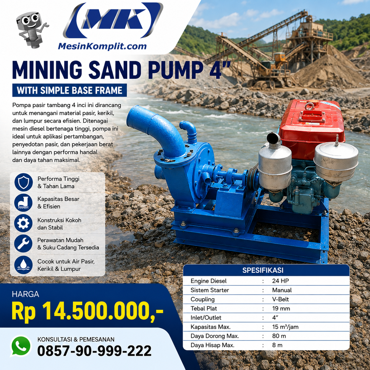 Pompa Pasir Sirtu 4in (PM...